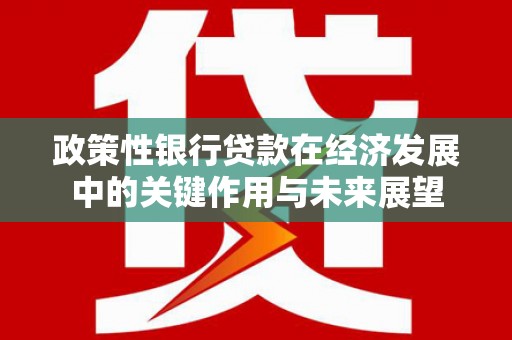 太仆寺旗政策性银行贷款在经济发展中的关键作用与未来展望