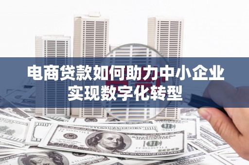 太仆寺旗电商贷款如何助力中小企业实现数字化转型