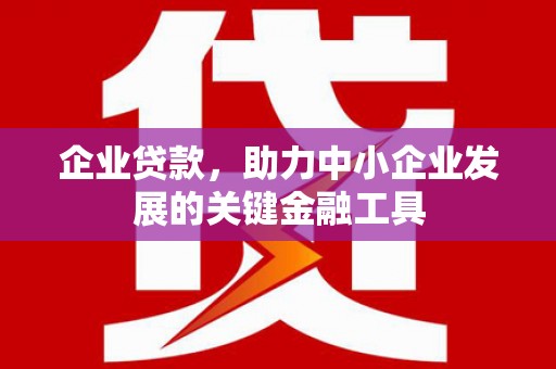 太仆寺旗企业贷款，助力中小企业发展的关键金融工具