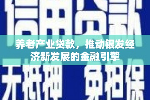 太仆寺旗养老产业贷款，推动银发经济新发展的金融引擎