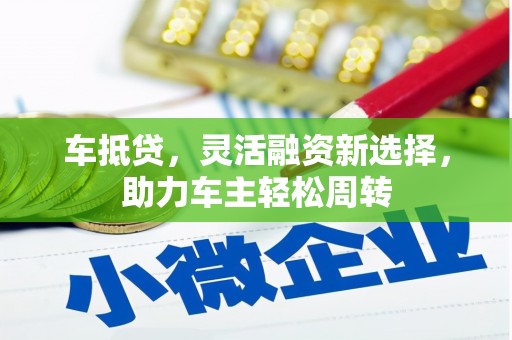 太仆寺旗车抵贷，灵活融资新选择，助力车主轻松周转