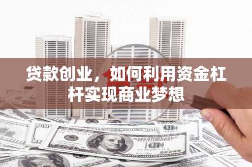 太仆寺旗贷款创业，如何利用资金杠杆实现商业梦想